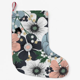 Seamless pattern with hand-drawn delicate flowers. kleine kerstsok