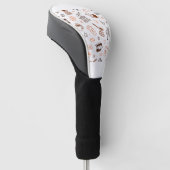 seamless pattern with kluis doodles golfheadcover (Schuin)