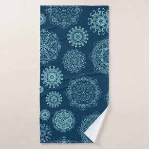 Seamless pattern with laced snowflakespattern, ara badhanddoek