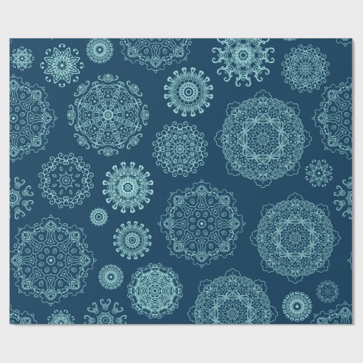 Seamless pattern with laced snowflakespattern, ara cadeaupapier (Vlak)