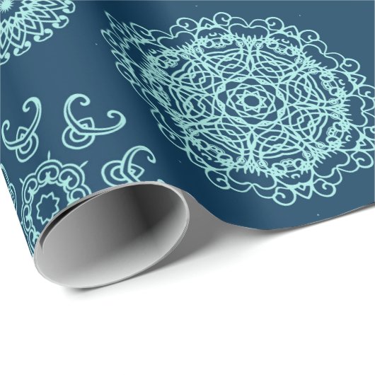 Seamless pattern with laced snowflakespattern, ara cadeaupapier (Rol Hoek)