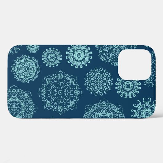 Seamless pattern with laced snowflakespattern, ara Case-Mate iPhone case (Achterkant (horizontaal))