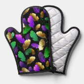 Seamless Pattern with Mardi Gras feathers (Recto/Verso)