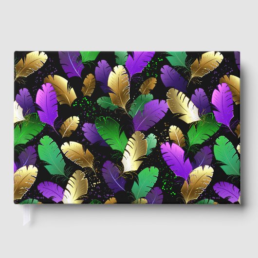 Seamless Pattern with Mardi Gras feathers (Recto)