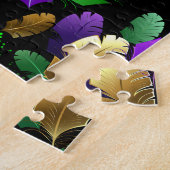 Seamless Pattern with Mardi Gras feathers Legpuzzel (Zijkant)