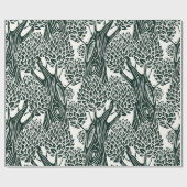  seamless pattern with old deciduous trees. Styliz Cadeaupapier (Vlak)