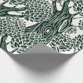  seamless pattern with old deciduous trees. Styliz Cadeaupapier (Hoek)
