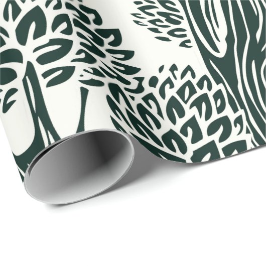 seamless pattern with old deciduous trees. Styliz Cadeaupapier (Rol Hoek)