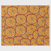 Seamless pattern with orange. Endless texture Cadeaupapier (Vlak)