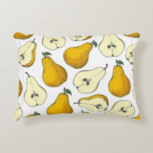 Seamless pattern with pear. Hand drawn pattern bac Accent Kussen