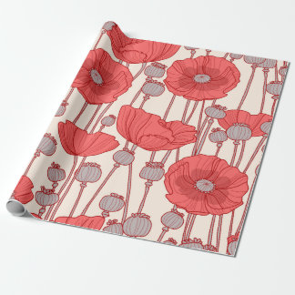 Seamless pattern with poppies. cadeaupapier