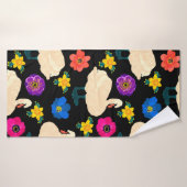 Seamless pattern with swans and flowers, hand draw (Serviette de bain)