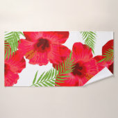 Seamless pattern with tropical flower,  palm leave (Serviette de bain)