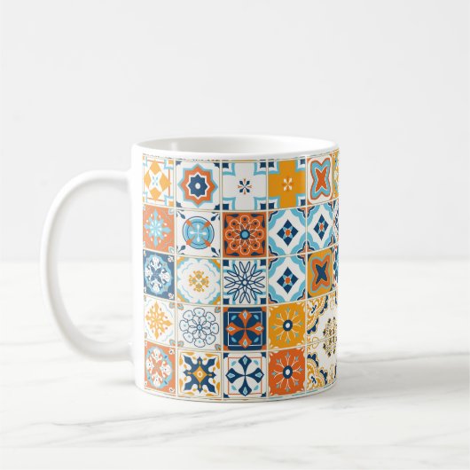 Seamless pattern with with Portuguese tiles. illus Koffiemok (Links)