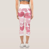 Seamless Pink Hearts Pattern Leggings – Romantic (Verso)