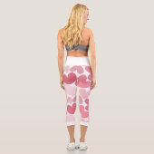 Seamless Pink Hearts Pattern Leggings – Romantic (Verso)