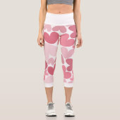 Seamless Pink Hearts Pattern Leggings – Romantic (Recto)