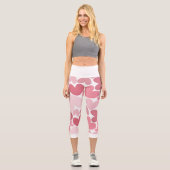 Seamless Pink Hearts Pattern Leggings – Romantic (Recto)