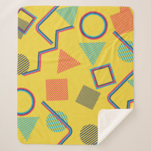 Seamless Pop Art Pattern. Abstract Colorful Textur Sherpa Deken