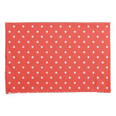 Seamless red background polka dot pattern kussensloop (Voorkant-Rechts)