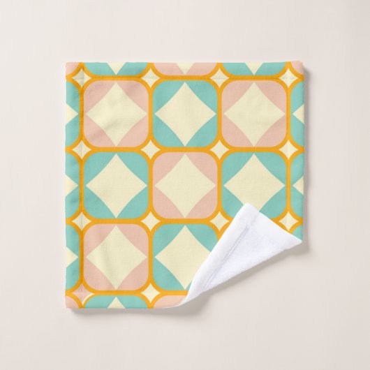 Seamless retro pattern with rounded squares (Gant de toilette)