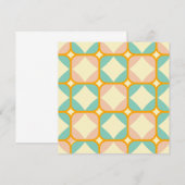 Seamless retro pattern with rounded squares bedankkaart (Voorkant / Achterkant)