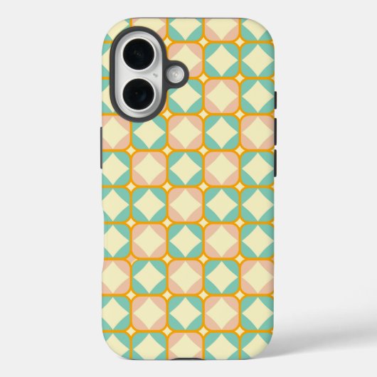 Seamless retro pattern with rounded squares Case-Mate iPhone case (Achterkant)