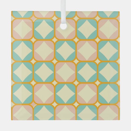 Seamless retro pattern with rounded squares glas ornament (Voorkant)