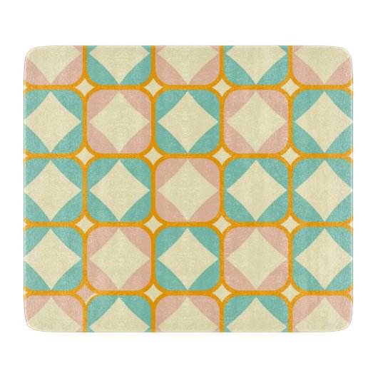 Seamless retro pattern with rounded squares snijplank (Voorkant)