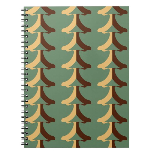 Seamless retro pattern with vertical elements abs notitieboek (Voorkant)