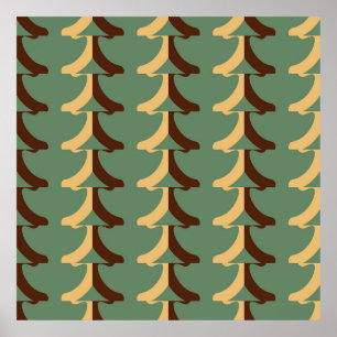 Seamless retro pattern with vertical elements abs poster