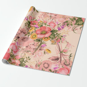 Seamless rococo pattern bouquet. Bakkerbeauty Cadeaupapier