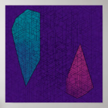 Seamless Teal and Magenta Geometric Pattern