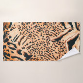 Seamless tiger, leopard and jaguar. Seamless textu (Serviette de bain)