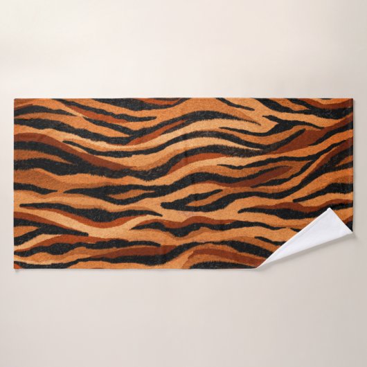 seamless tiger skin pattern. hand drawn (Serviette de bain)