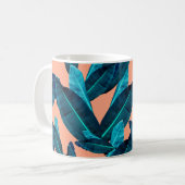 Seamless tropical flower, plant and leaf pattern b koffiemok (Voorkant links)