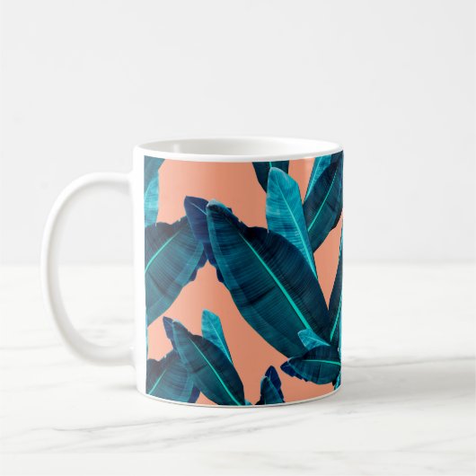 Seamless tropical flower, plant and leaf pattern b koffiemok (Links)