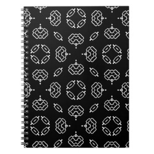 Seamless vintage pattern in geometric ornamental s notitieboek