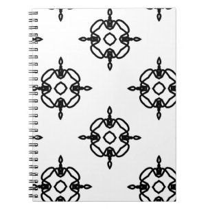 Seamless vintage pattern in geometric ornamental s notitieboek