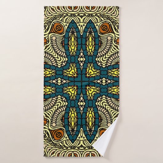 Seamless Vintage pattern in oriental style Flower (Serviette de bain)