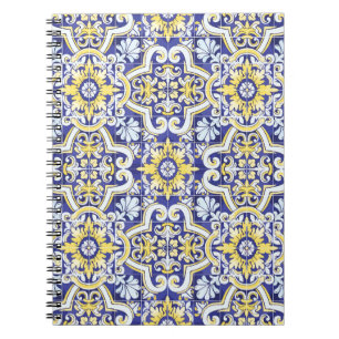 Seamless vintage pattern with an effect of attriti notitieboek