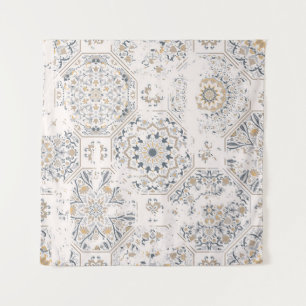 Seamless vintage pattern with an effect of attriti wandkleed