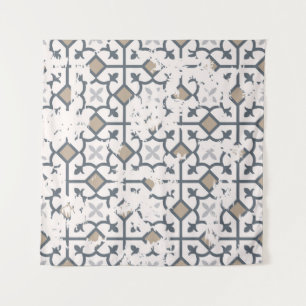 Seamless vintage pattern with an effect of attriti wandkleed