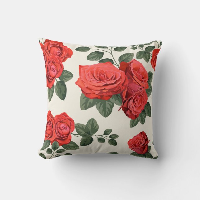 Seamless vintage pattern with roses kussen (Voorkant)