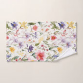 Seamless watercolor flowers pattern (Serviette à main)