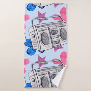 Seamless watercolor pattern in 90s style