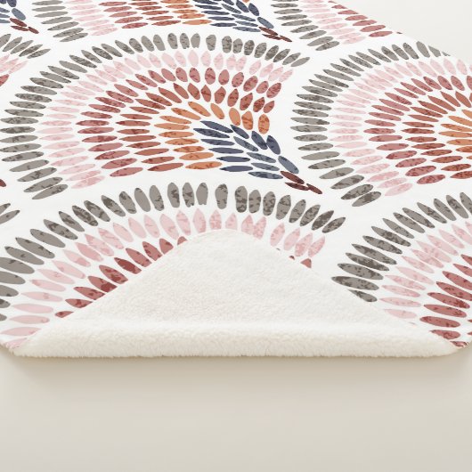 Seamless wavy pattern. Seigaiha design in polka do Sherpa Deken (3/4)