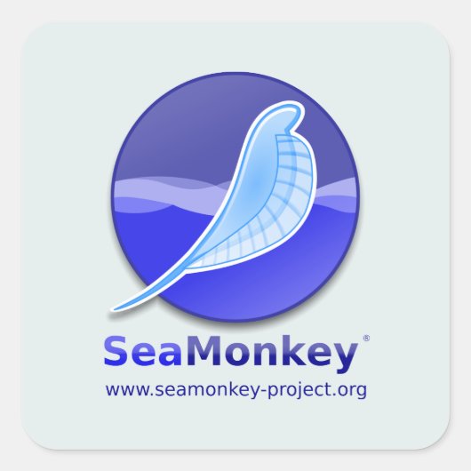 SeaMonkey Project - Verticale Logo Vierkante Sticker (Voorkant)