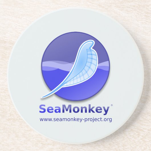 SeaMonkey-project - Verticale Logo Zandsteen Onderzetter (Voorkant)