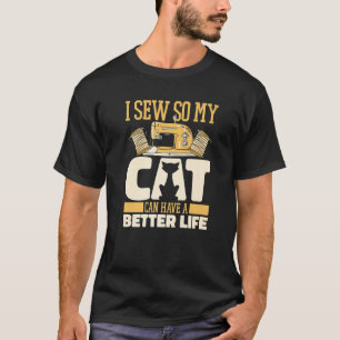 Seamspanningshandvat naaigarens van kattenriem t-shirt
